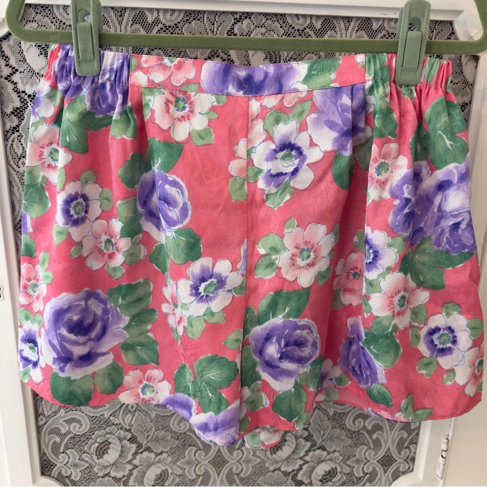 BNWT Vintage Victoria’s Secret Gold Label Floral Short Sleeve Shorts Pajama Set